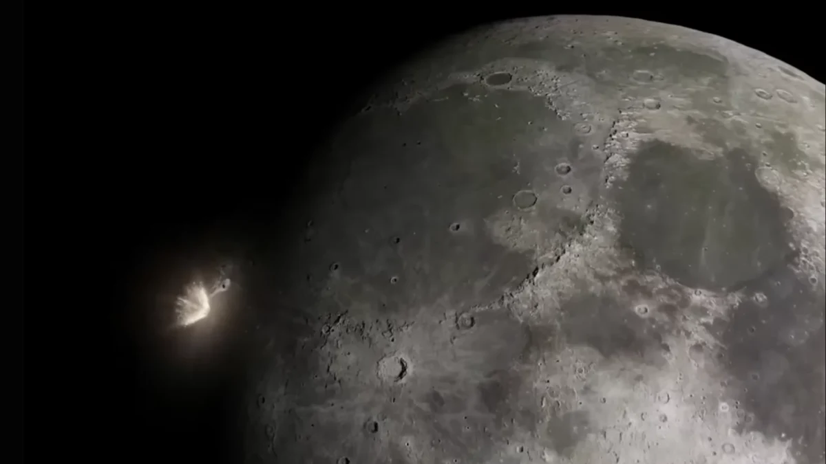 spacex rocket moon crash